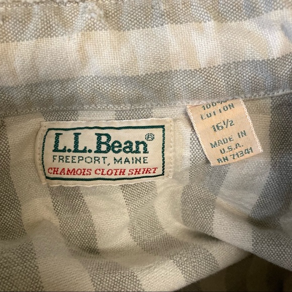 Vintage L.L. Bean Striped Button Up - Picture 4 of 5